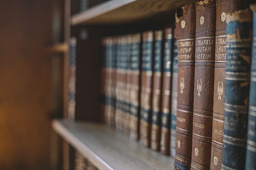 brown hardbound book lot
